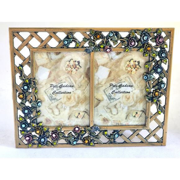 PICTURE FRAME-Vintage Matson Peti Cadeau Collection-Metal-Double (unmarked) - Picture 12 of 15